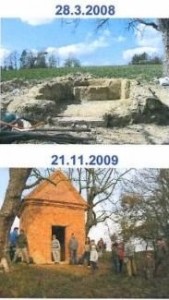 výstavba kaple 14 pomocníků Dobřany VÝSTAVBA kaple-14-pomocniku.jpg